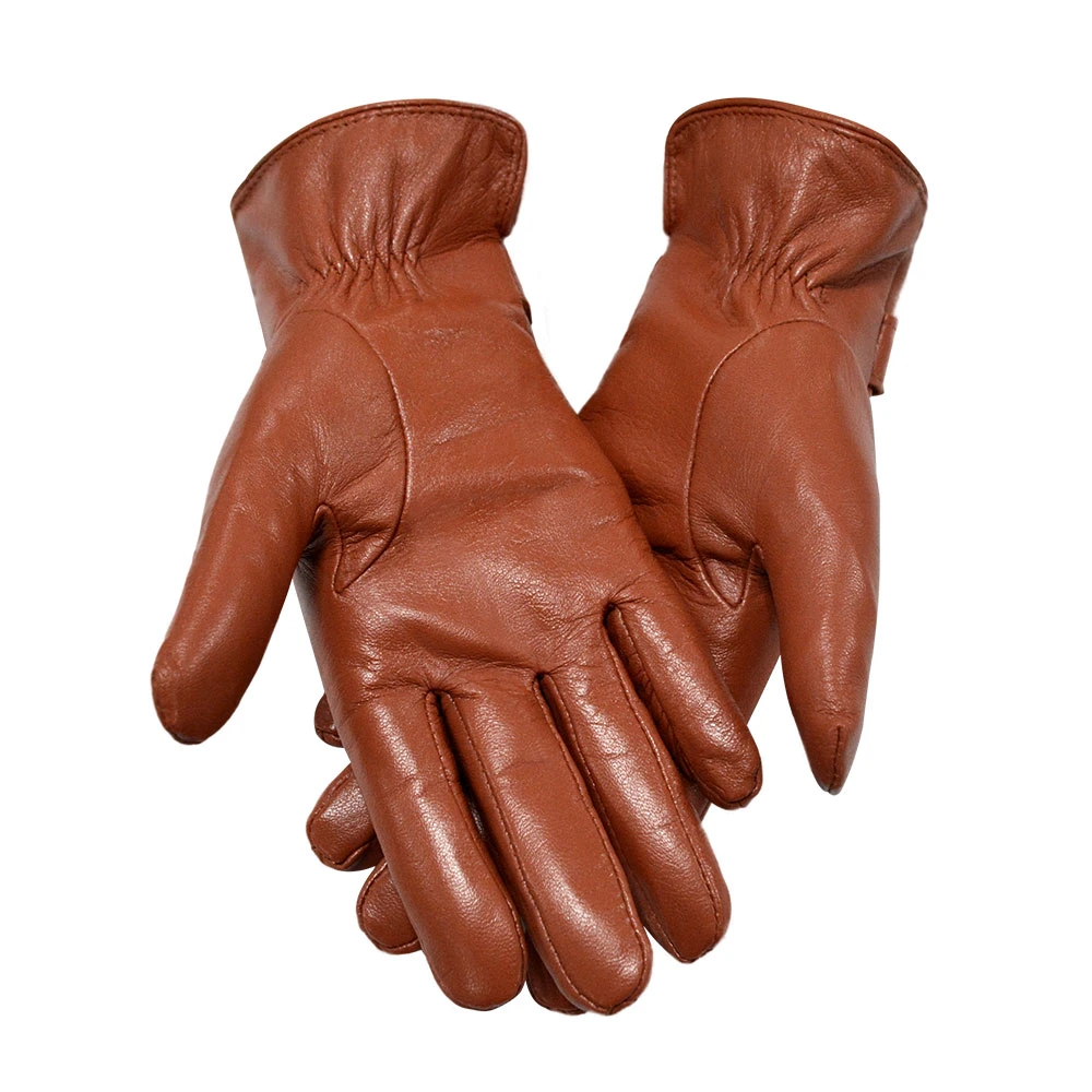 Guantes de cuero marrón y de invierno de piel para Unisex al por mayor barato Guantes de la fábrica de guantes de China