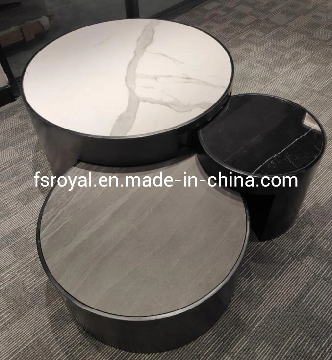 Light Luxury Style Living Room White Modern Marble Top Coffee Table Home Furniture