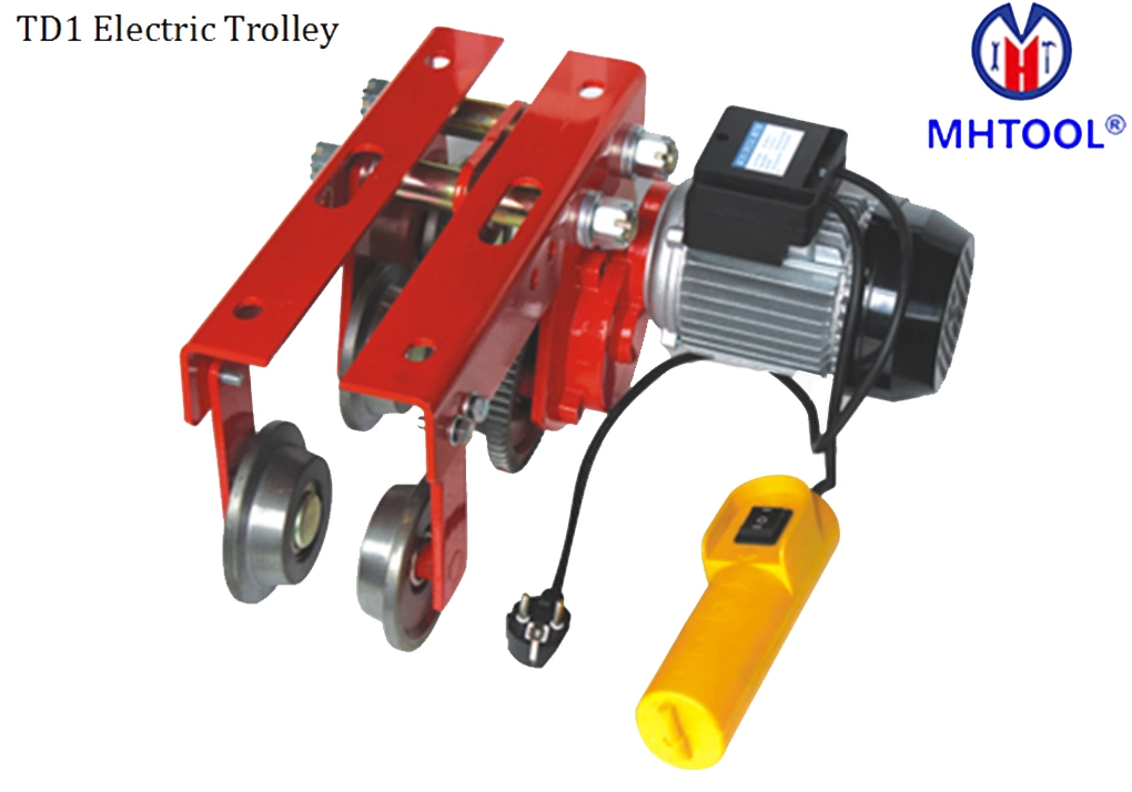 TD1 1ton Electric Trolley for Mini Wire Rope Hoist / Micro Electric Hoist in Workshop