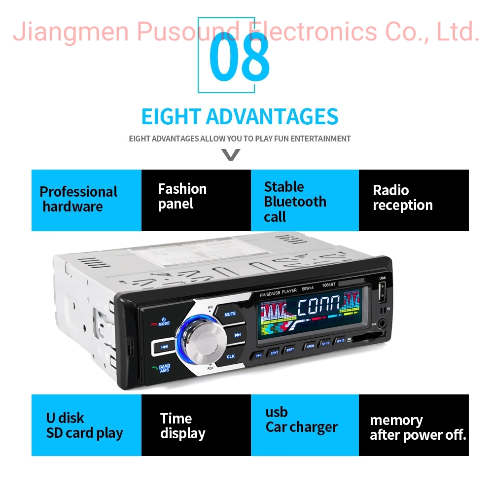 Car Audio Reproductor de MP3 con Bluetooth FM ISO