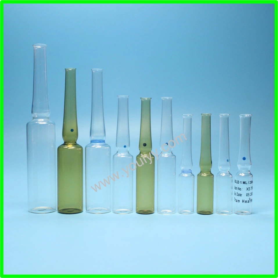 Clear and Amber Medical Glass Ampoule