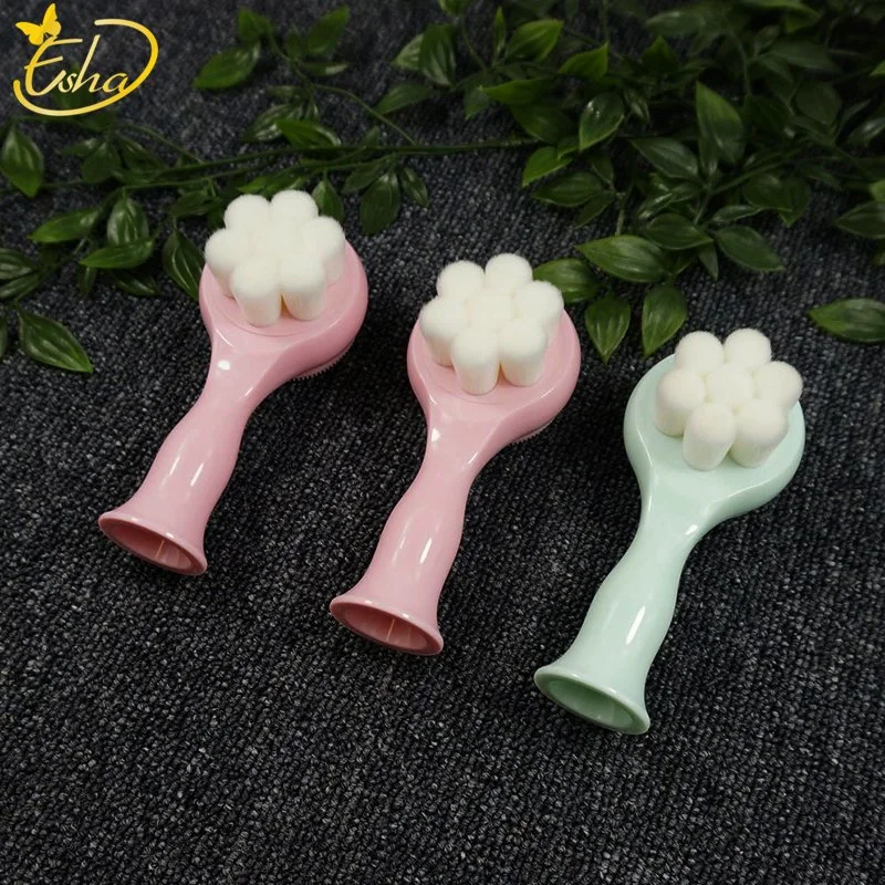 2 in 1 Face Brush Cleansing Exfoliating Soft Bristles Wash Makeup Massage