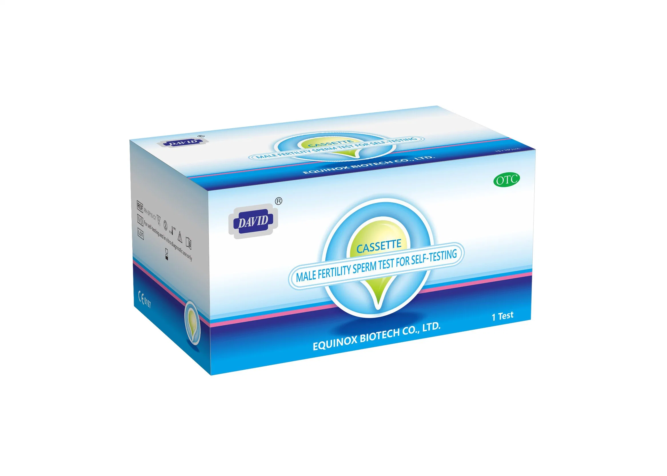 CE marcado David Home Use One Step Mala fertilidade esperma Kit de teste