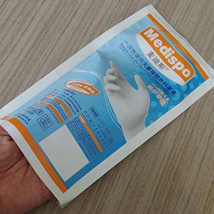 Colorful Printing Plastic Ziplock Resealable Medical Gloves Packing Bag