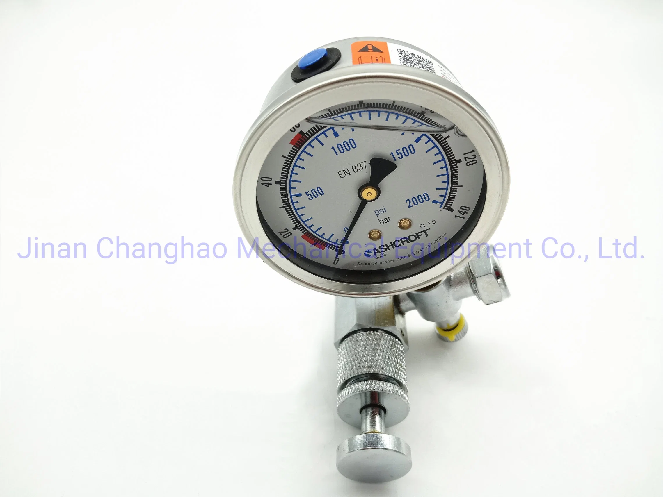 Nitrogen Gas Stainless Steel Pressure Gauge Case Meter Testing Equipment with Bottle