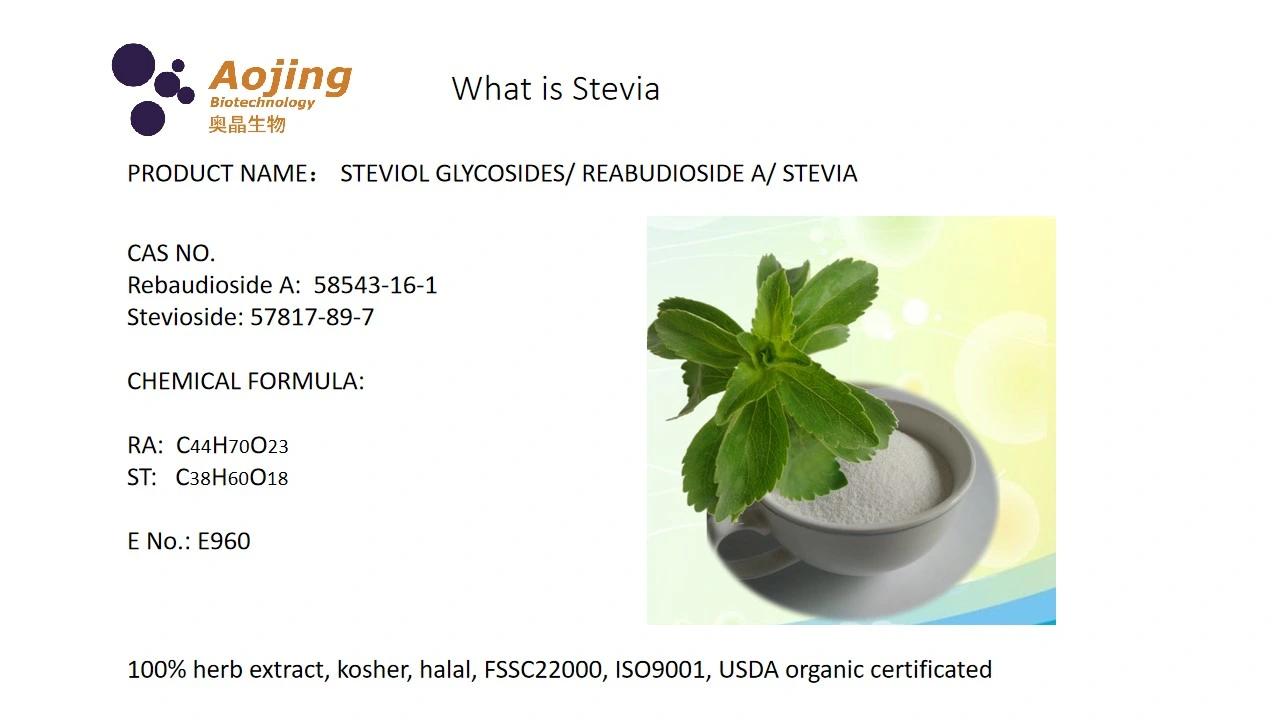 Sweetener Food Grade High quality/High cost performance  Raw Material Stevia Powdersample Availablevideo