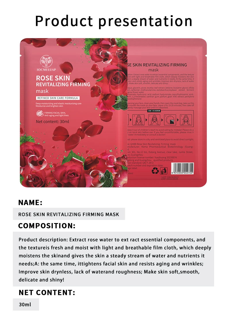 Organic Rose Facial Mask for Deep Hydration