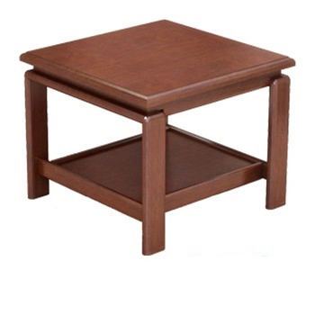 Luxury Polished Square Wooden Small Office Coffee Table (HY-401-2)