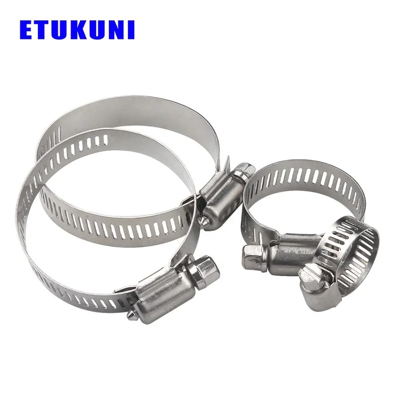 Stainless Steel High Pressure America Type Worm Drive Hose Clamp Pipe Tube