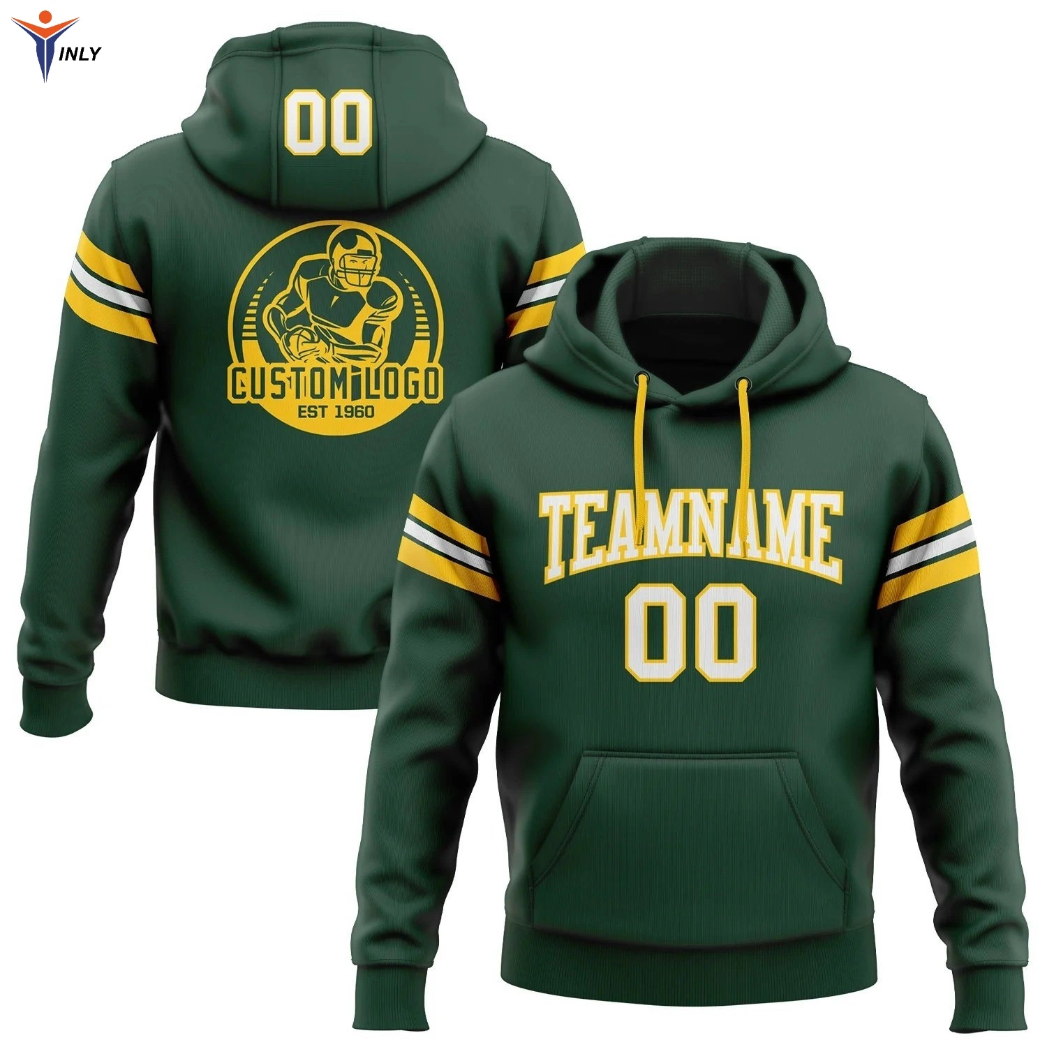 Wholesale Custom Sports Pullover Embroidery Sweatshirts Football Hoody Men Printed Pattern Crop Top Hoodies