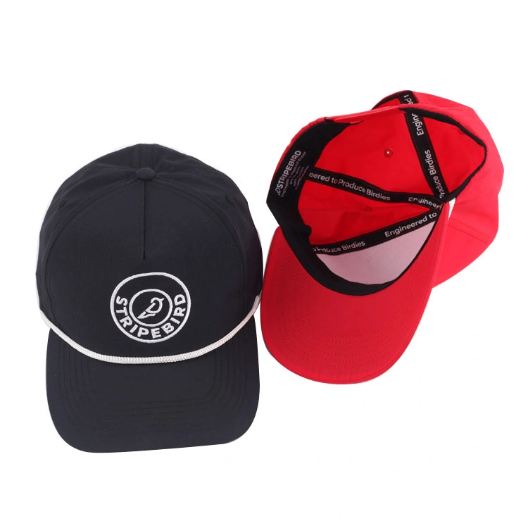 Cap Manufacturer Custom 5 Panel Curved Brim Structured Baseball Ball Cap with Embroidery Logo