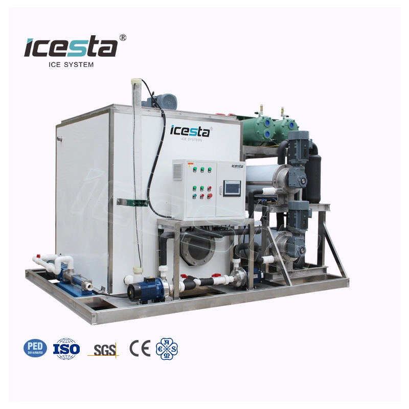 Customized Icesta 1t 2t 5t 10t 15t 20 Ton Saltwater Slurry Ice Machine for Boats