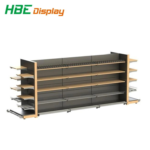 Double-Side Adjustable Gondola Advertising Display Supermarket Shelf for Hypermarket