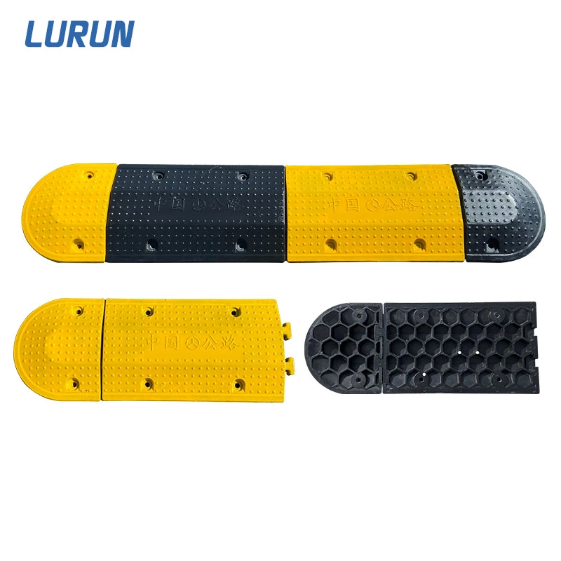 500*300*40mm Rubber Speed Bump Heavy Duty European Standard High quality/High cost performance  Driveway Roadway Traffic Safety