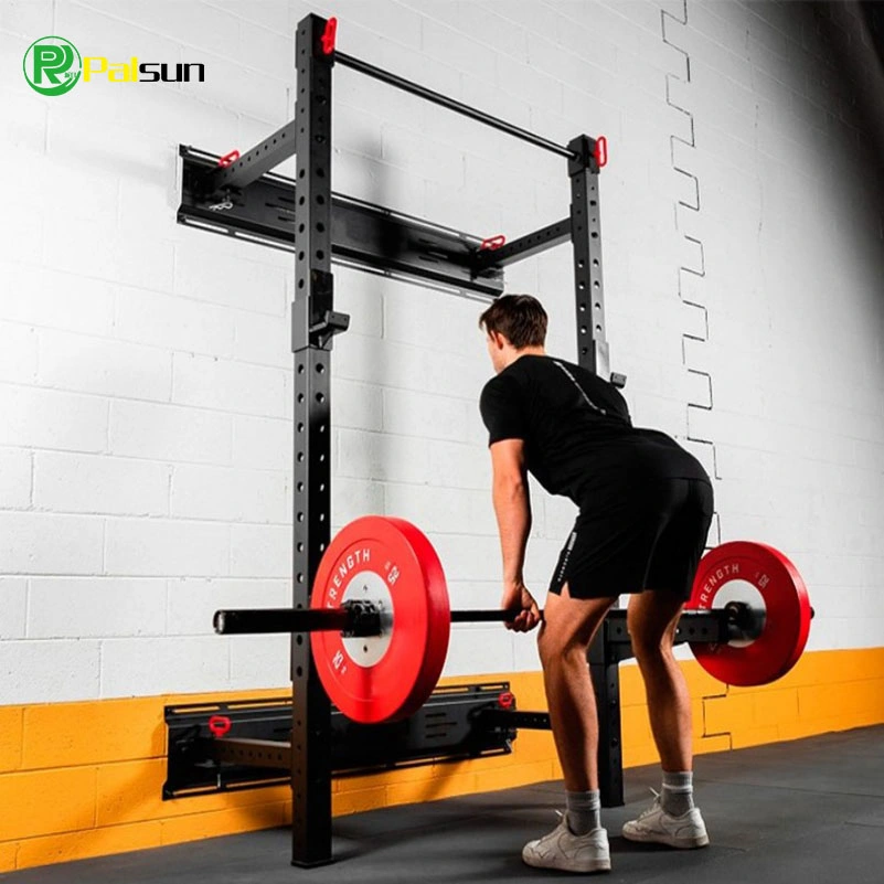 Novo equipamento de fitness Rack de montagem em parede com dobra de 3 W.