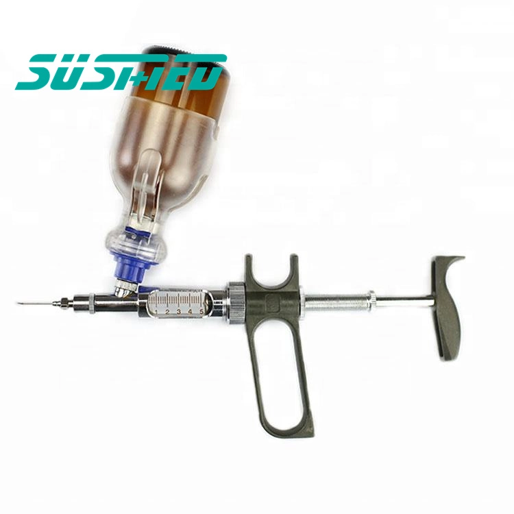 0,5 ml/1ml/2ml/5ml seringue à usage vétérinaire Vaccinator injecteur automatique pour les volailles pistolet à injection pour les bovins