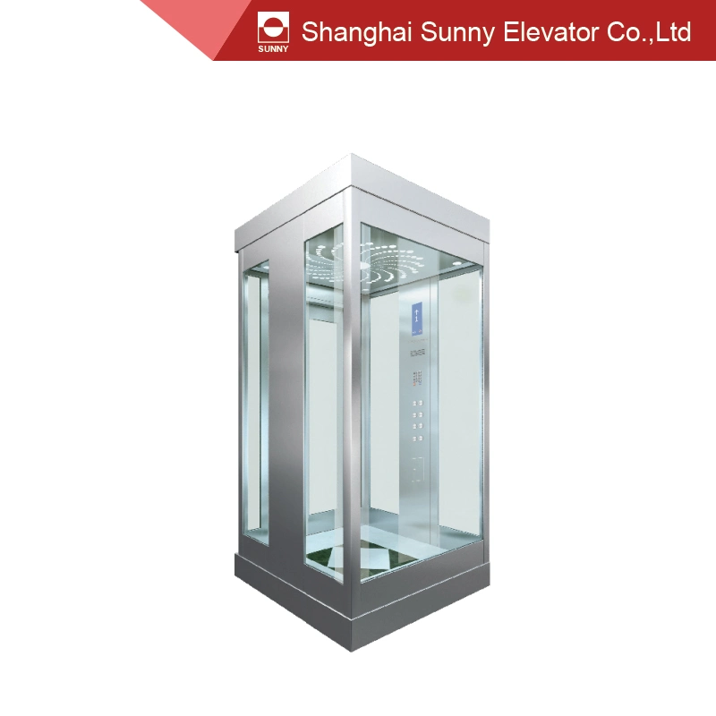 Observation Elevator Cabin with Laminated Glass Handrail