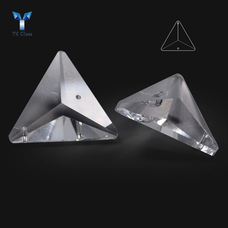 Transparent Triangle Crystal Prism Pendnat for Chandelier Parts