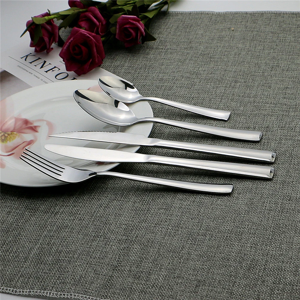 Stainless Steel 18/0 Silverware with Steak Knife and Dinner Knife