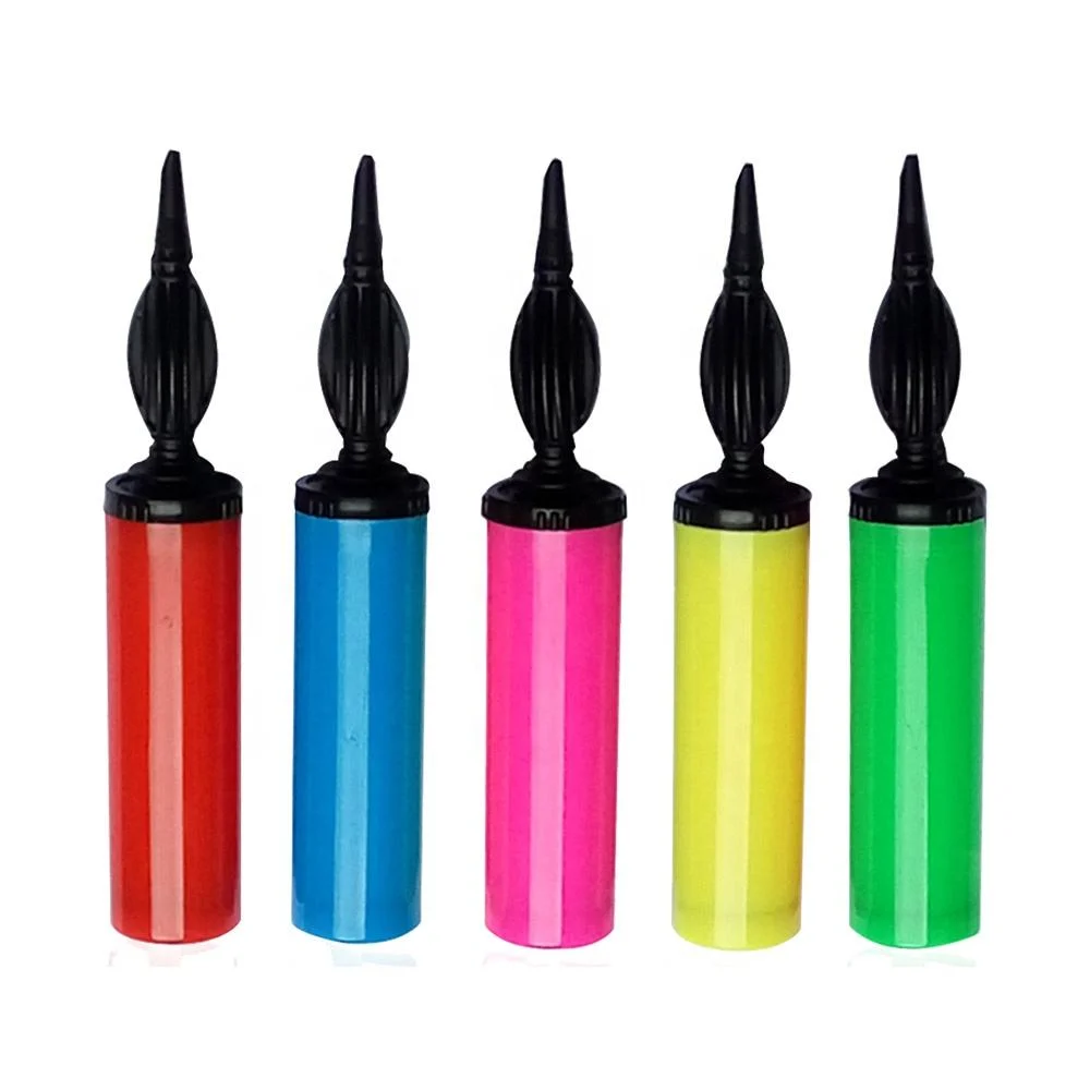 Professional Green Purple Double Hand Held Balloon Pump Inflator Machine Portable Air Plastic Manual Balloon Pump for Balloon