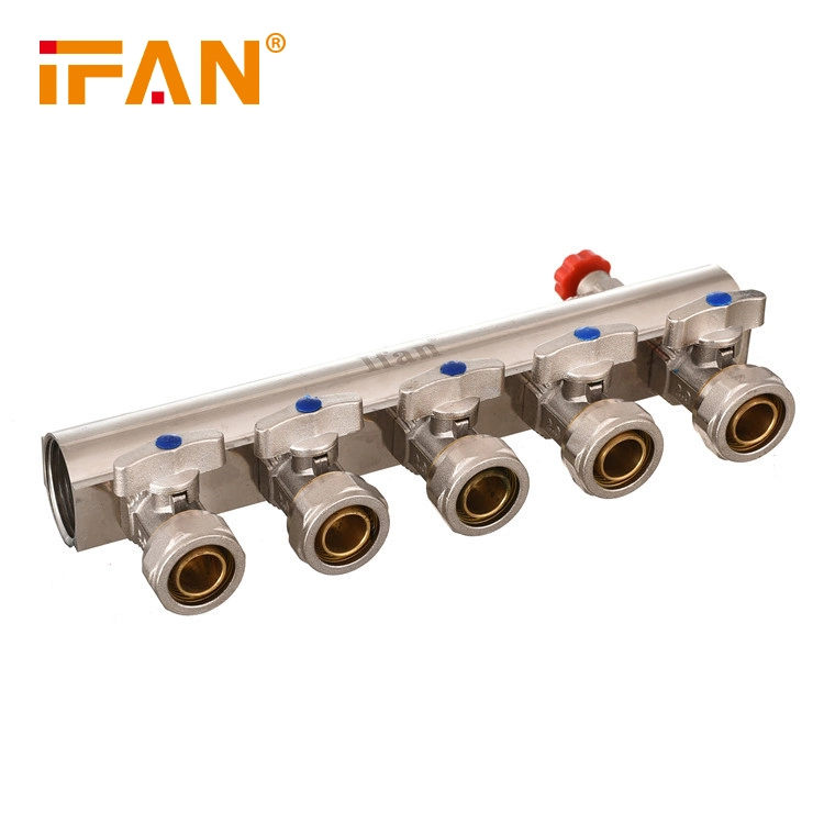 Ifan New Design Pipe Fitting 2-8 Ways Manifold Pex Brass Manifold