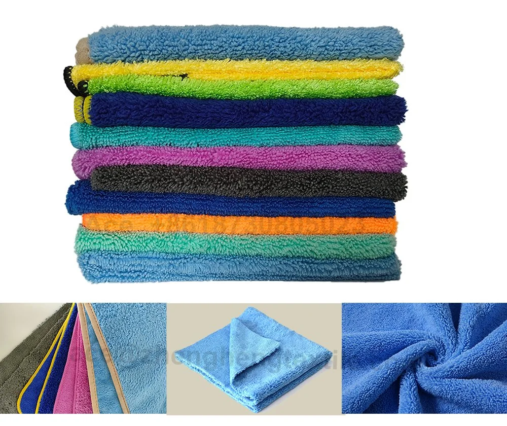 Vente à chaud de haute qualité microfibre absorbant Serviette de nettoyage ménagers Voiture Voiture chiffon soins universelles plus doux des peluches Free-Streak libre Chiffon de lavage pour la maison, voiture, le PET