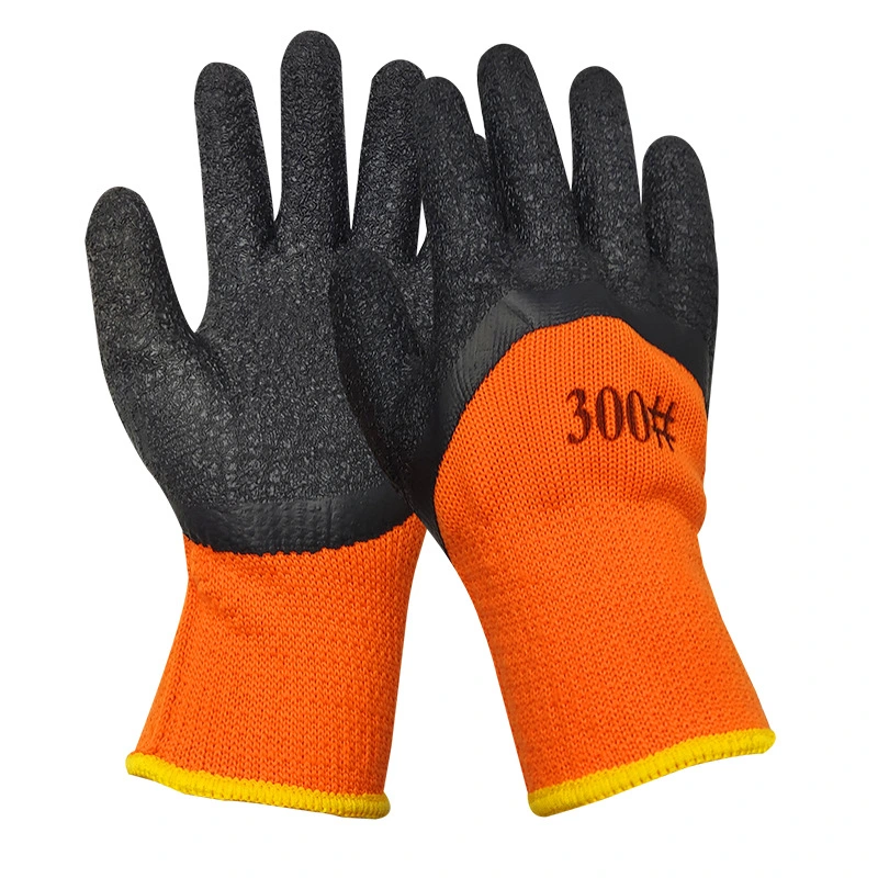 Wolle Imprägnierte Gummi Kalte Lagerung Arbeitsschutz Handschuhe Verschleißfest Großhandel Winter Plus Fleece Anti-Freeze Warm Thickening Plus Baumwollhandschuh