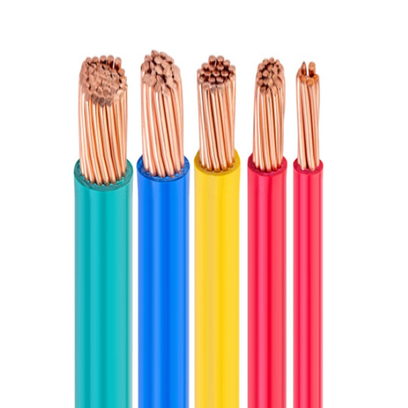 UL1569 Code couleur du fil électrique isolant en PVC résistant au feu en cuivre simple brin de fil câble souple