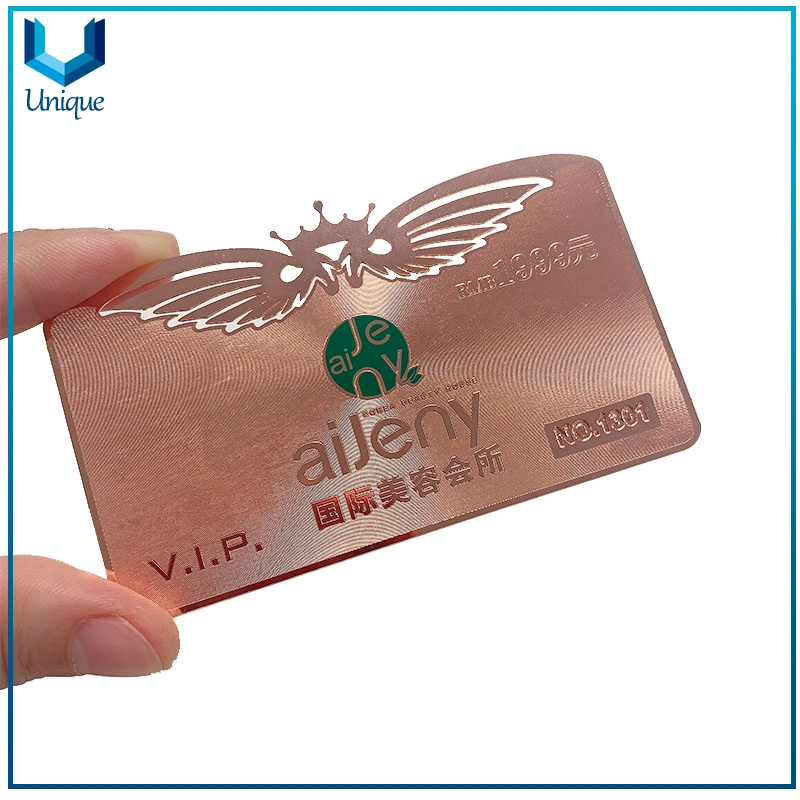 Diseño único VIP Metal Card, Diseño de Moda personalizada Membresía VIP Metal Business Card