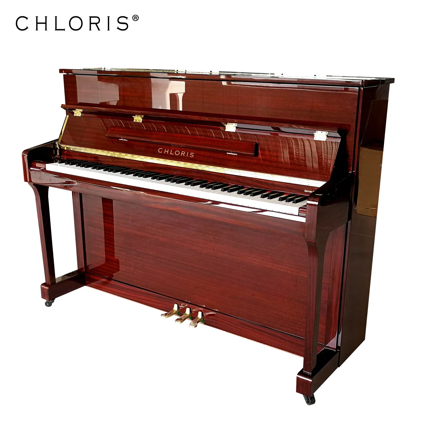 Chloris polonais en acajou Mini Piano droit en bois de 110 cm