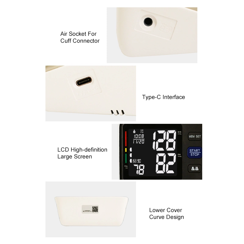 Automatic Blood Pressure Testing Equipment Digital Upper Arm Blood Pressure Monitor