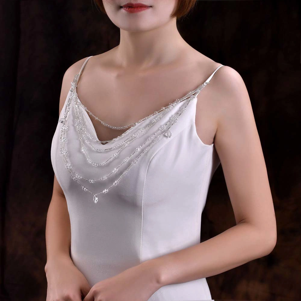 Hsh317 Crystal Shoulder Chain Detachable Bride Accessories