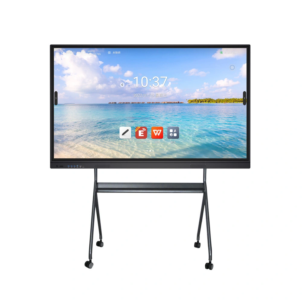 55/65/75/86polegadas Digital Multimédia aula de ensino TV LCD tela plana de exibição da tela do painel Portable quadro branco interativo placa inteligente