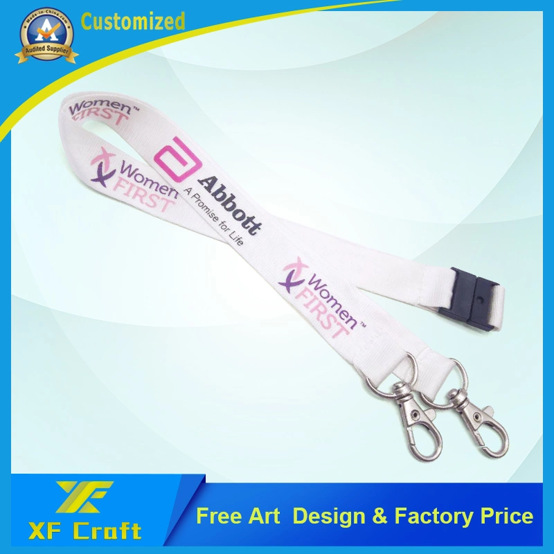 OEM precio de fábrica pantalla de seda personalizada Lanyard impreso con cualquiera Logo correas para el cuello