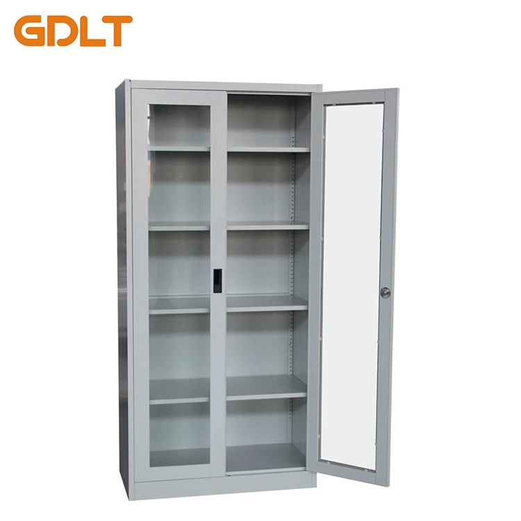 Buch Schrank Preis Bücherregal Gdlt Office Steel mit Glastür Ablage Schrank Gym locker Supermarkt Möbel, Büromöbel