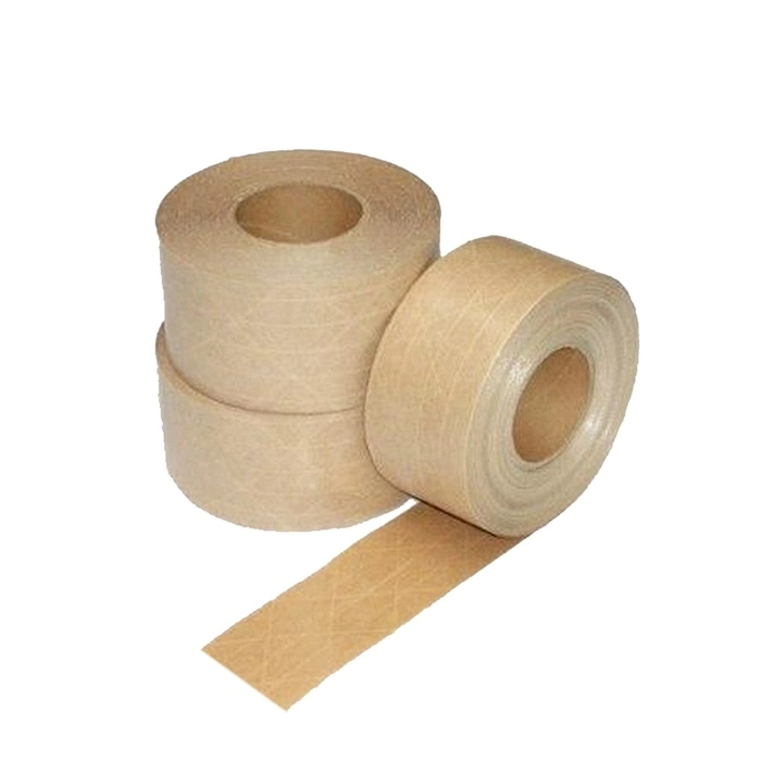 Custom Logo Strong Adhesive Paper Packing Seal Gum Kraft Reinforced Tape