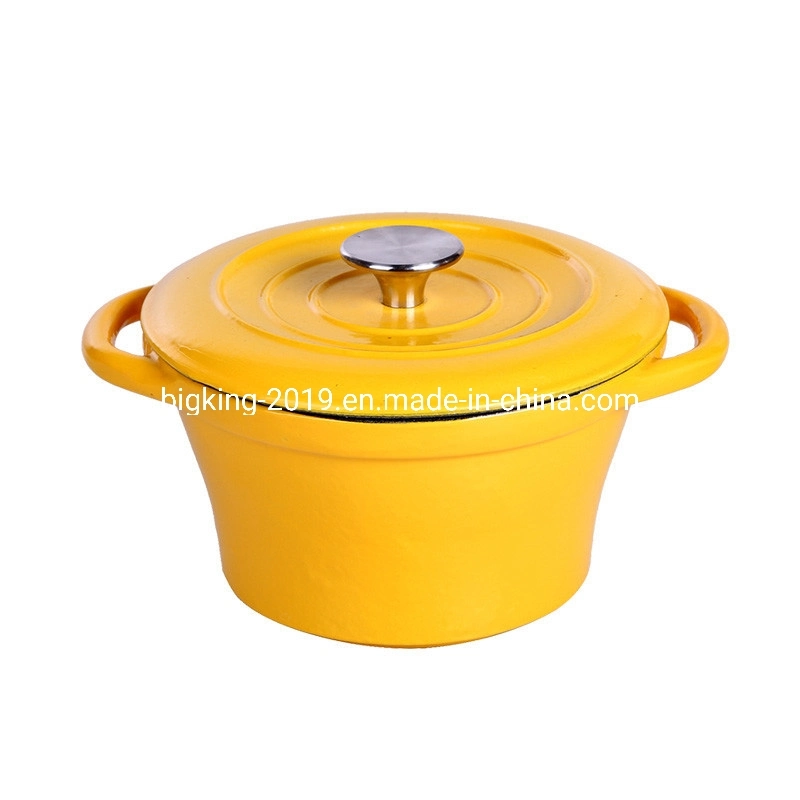 New Design Enameled Cast Iron Round Deep Cook Pot for Kitchen Use