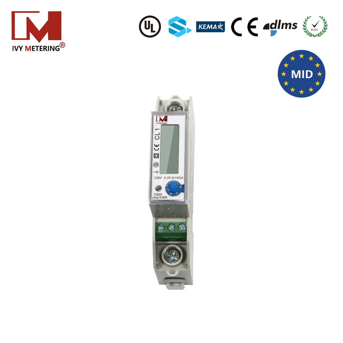 Phase unique Modbus RS485 bidirectionnel Grid-Tied Kwh mètre pour le système solaire