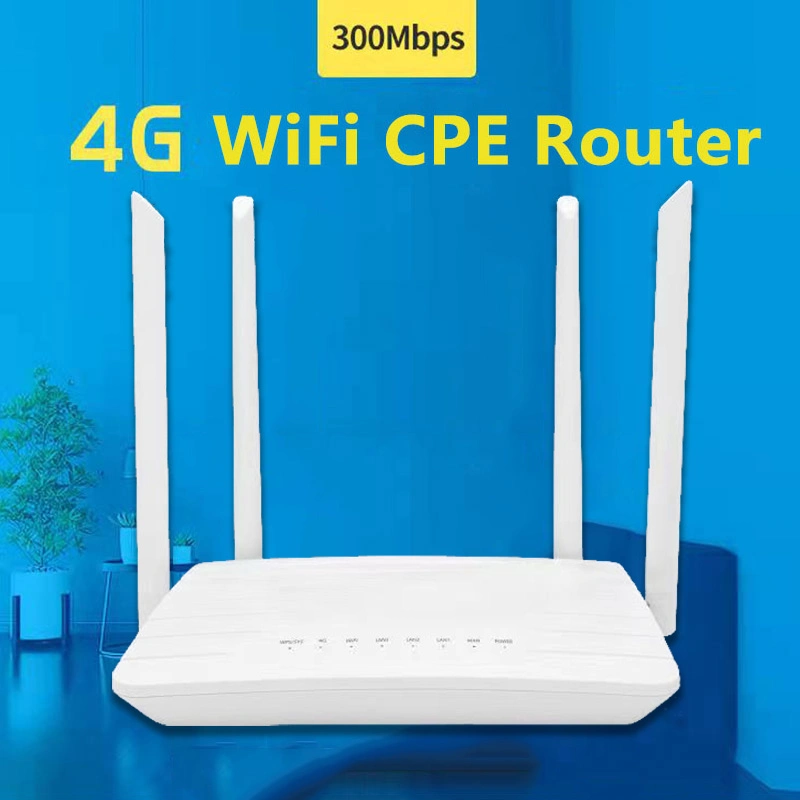 Home Use 300Mbps 4G CPE Wireless Router with SIM Card