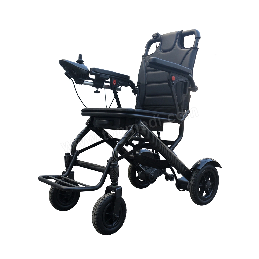 Travel Aluminum Alloy Easy Folding Handicapped Disabled Elderly Electric Wheelchair