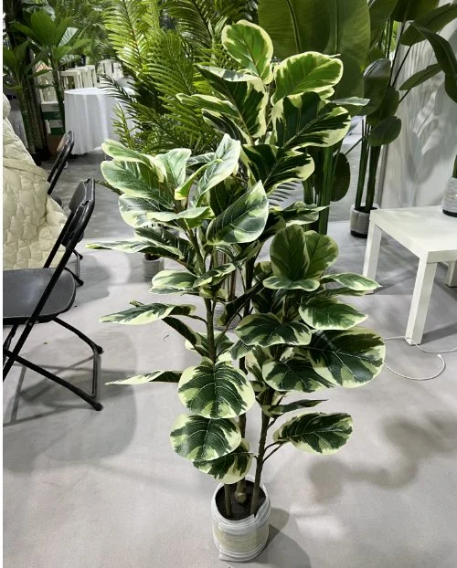 Ficus Lyrata Artificial Plants Fake Ficus Trees Bonsai for Home Decoration