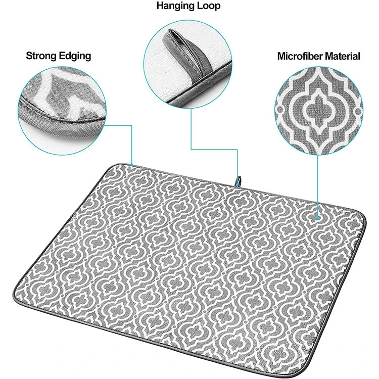 Almofada de drenagem da almofada de cozinha absorvente de água Lavagem de casa secagem da limpeza Toalhas de pano