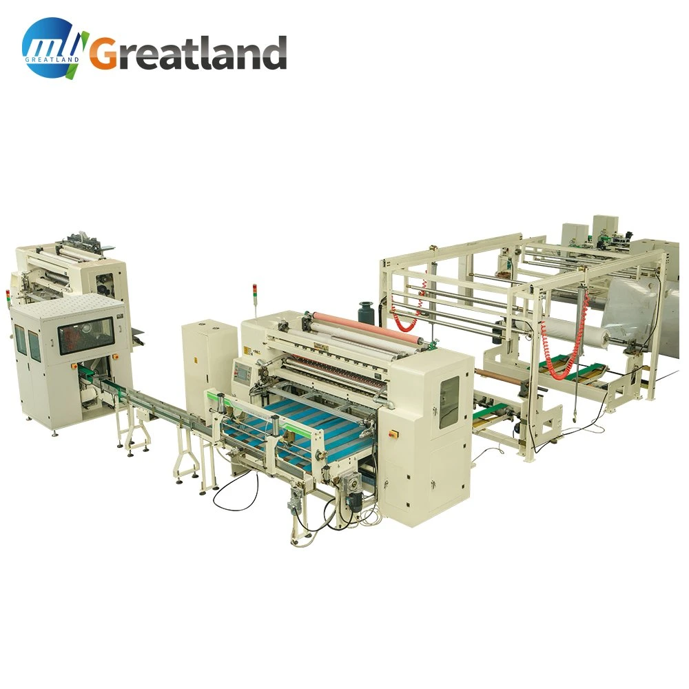 Automatic Facial Tissue Paper Production Line Machine to Make Cube Box Facial Tissue or Disposal Facial Cotton Tissue
