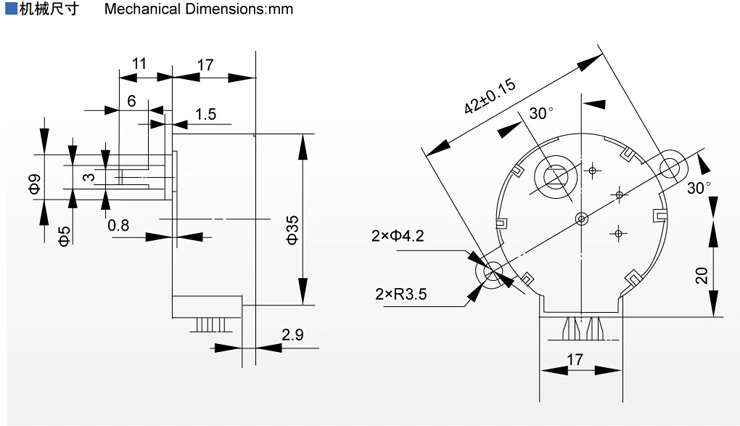 Multiple Use 40-60mm Micro Stepper Motor for Advertising Rotation