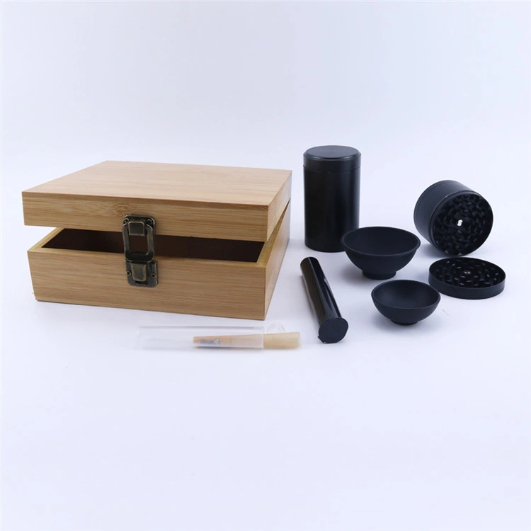 DAB Products Wooden Box Smoke Set Herb Grinder PRO Cone Rolling Paper Smoking Accessories