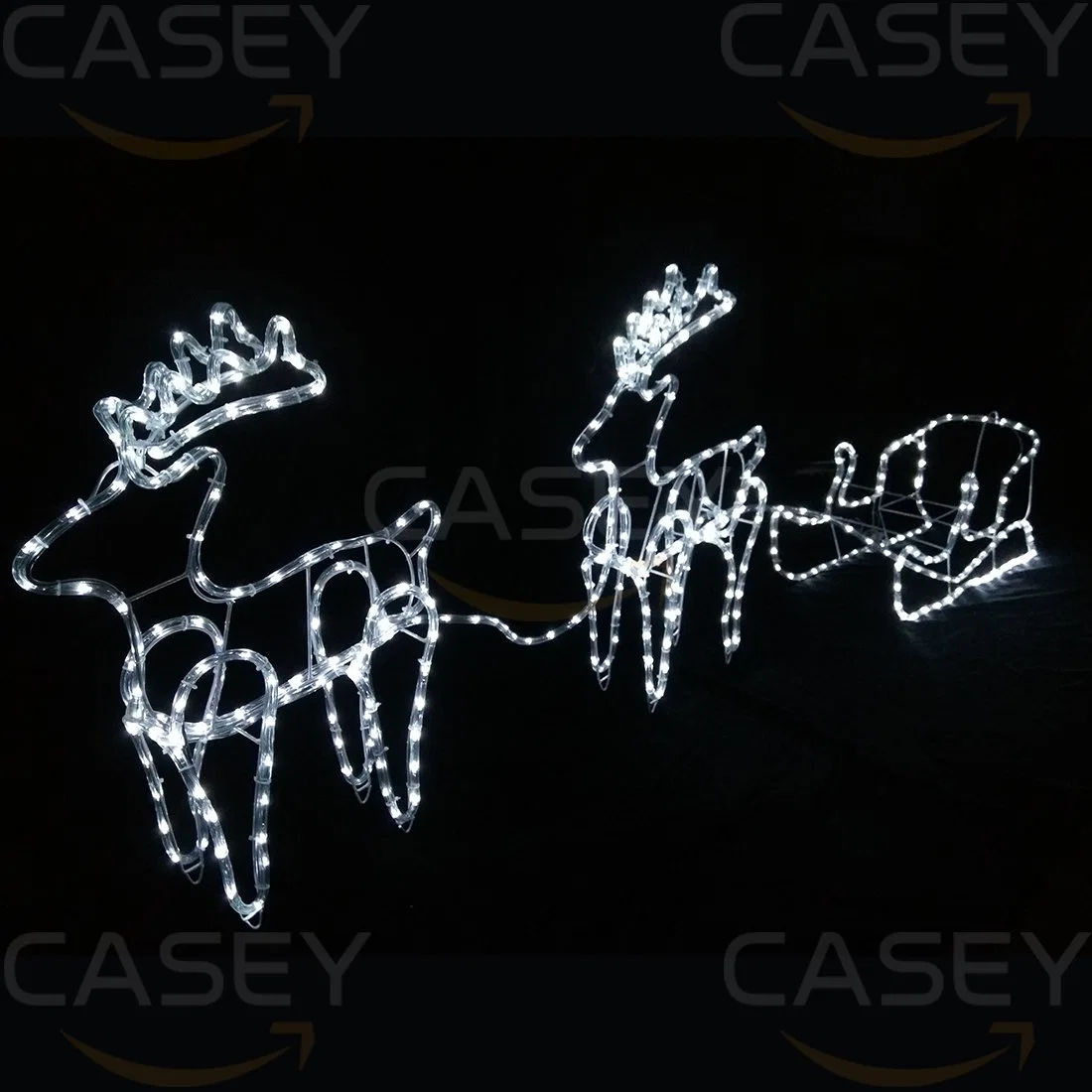 Outdoor Street Landscape Garden 3D Reindeer Decorations Holiday LED Christmas Lights