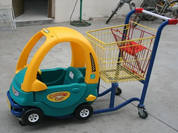 Cute and Safe Children Shopping Cart for Supermarket