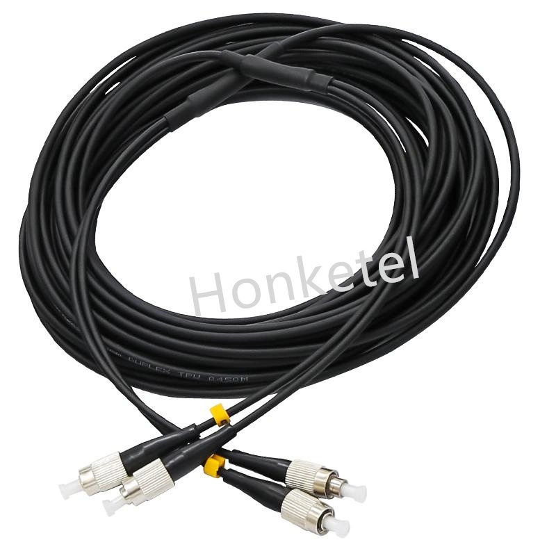 Outdoor Duplex Armored Fiber Optic Patch Cable Single Mode Fiber Optic Patch Cord LC/Sc/FC/Stupc Connector