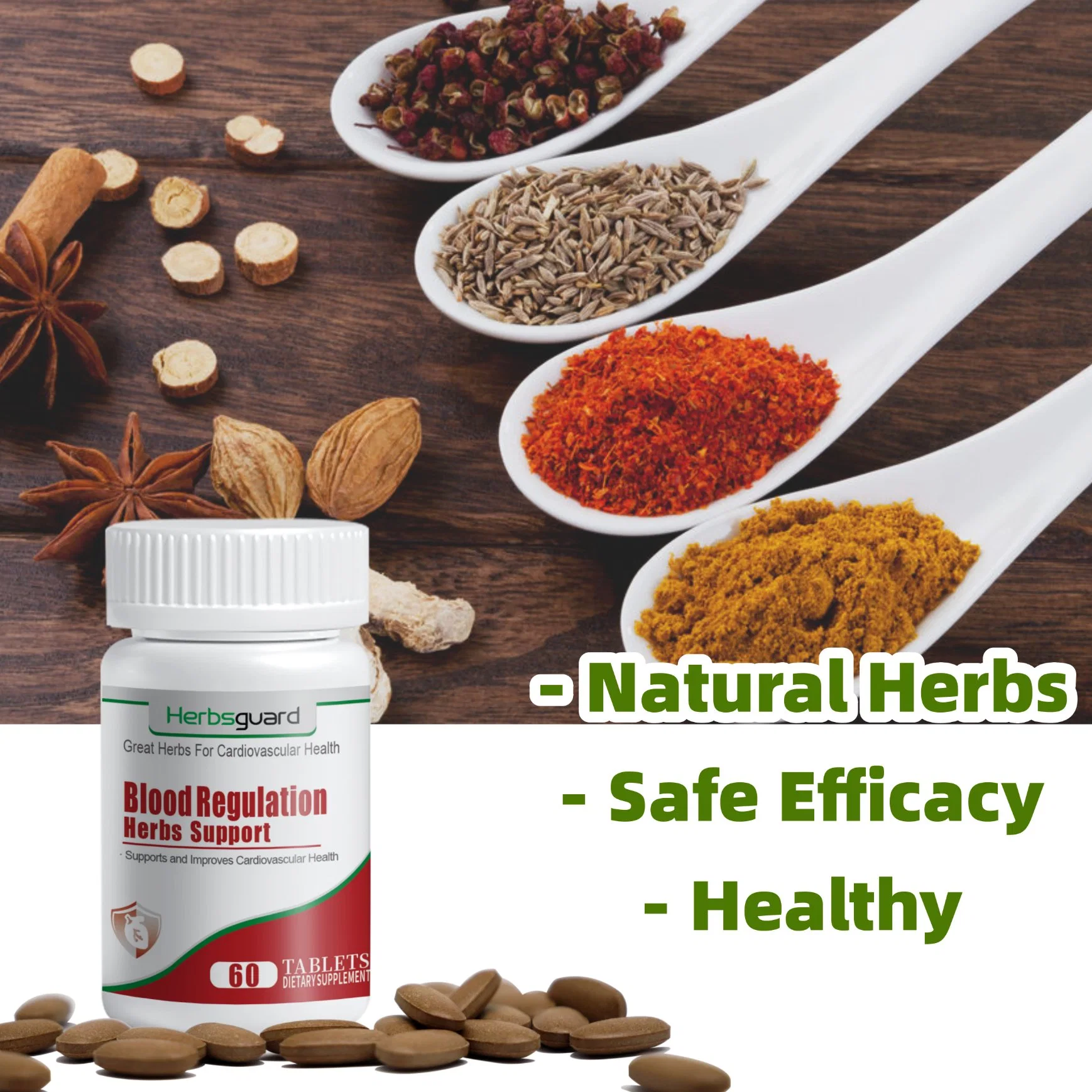 China Herbs Safe Effective Formula Solution for Healthy Blood Cardiovascular Health Dietary Supplement