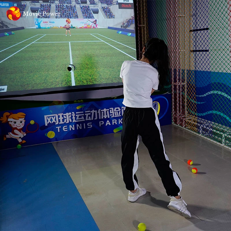 لعبة اللياقة البدنية التفاعلية 9d Virtual Reality Tennis Equipment VR لعبة رياضية